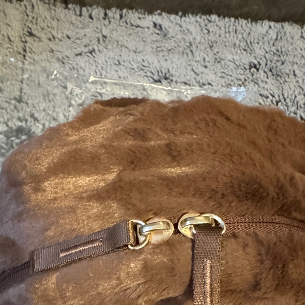 Nike Brown Faux-Fur Mini Backpack - Picture 9 of 13
